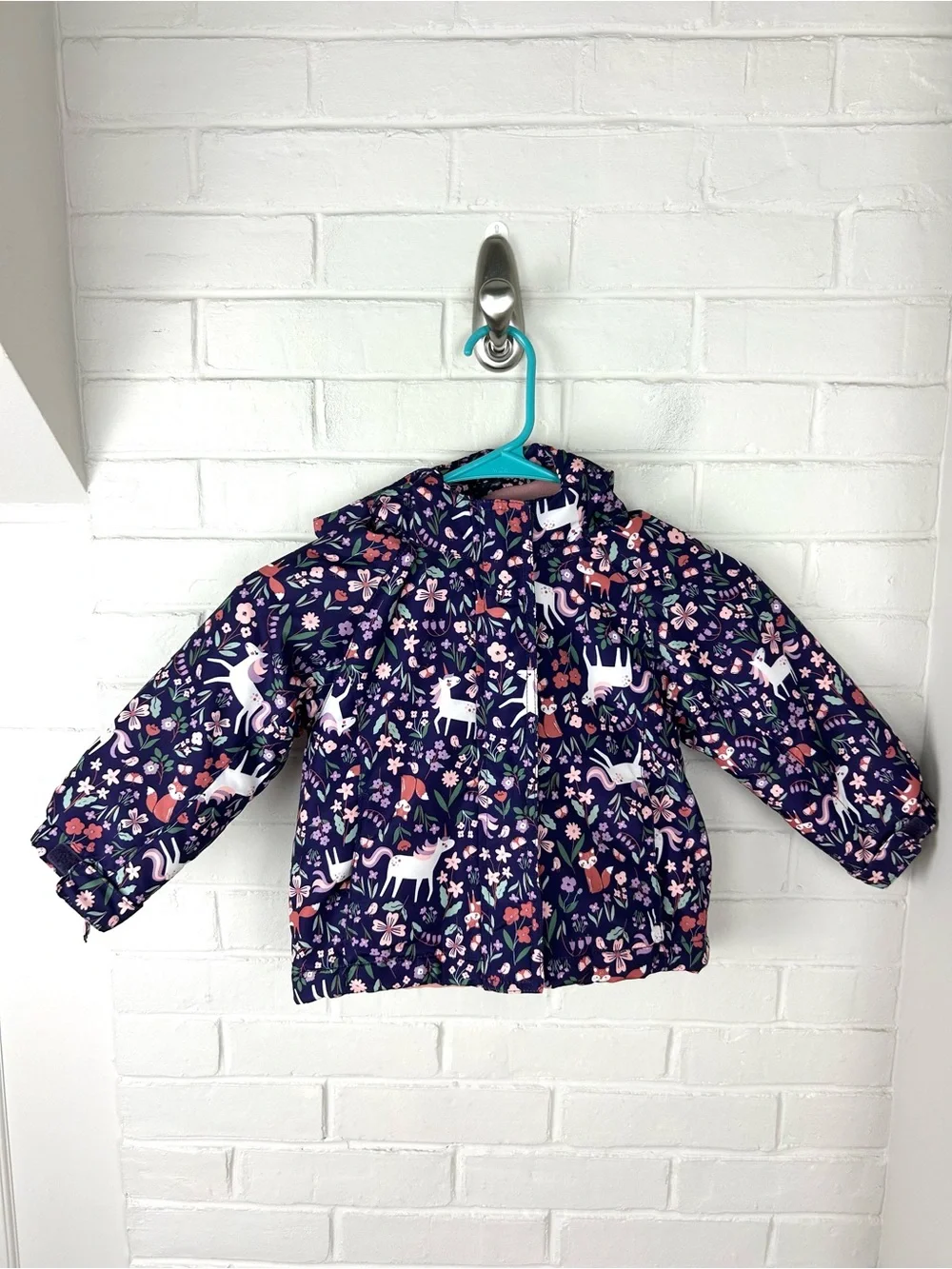 The Children’s Place Unicorn Woodland Animal Print Coat Size 2T